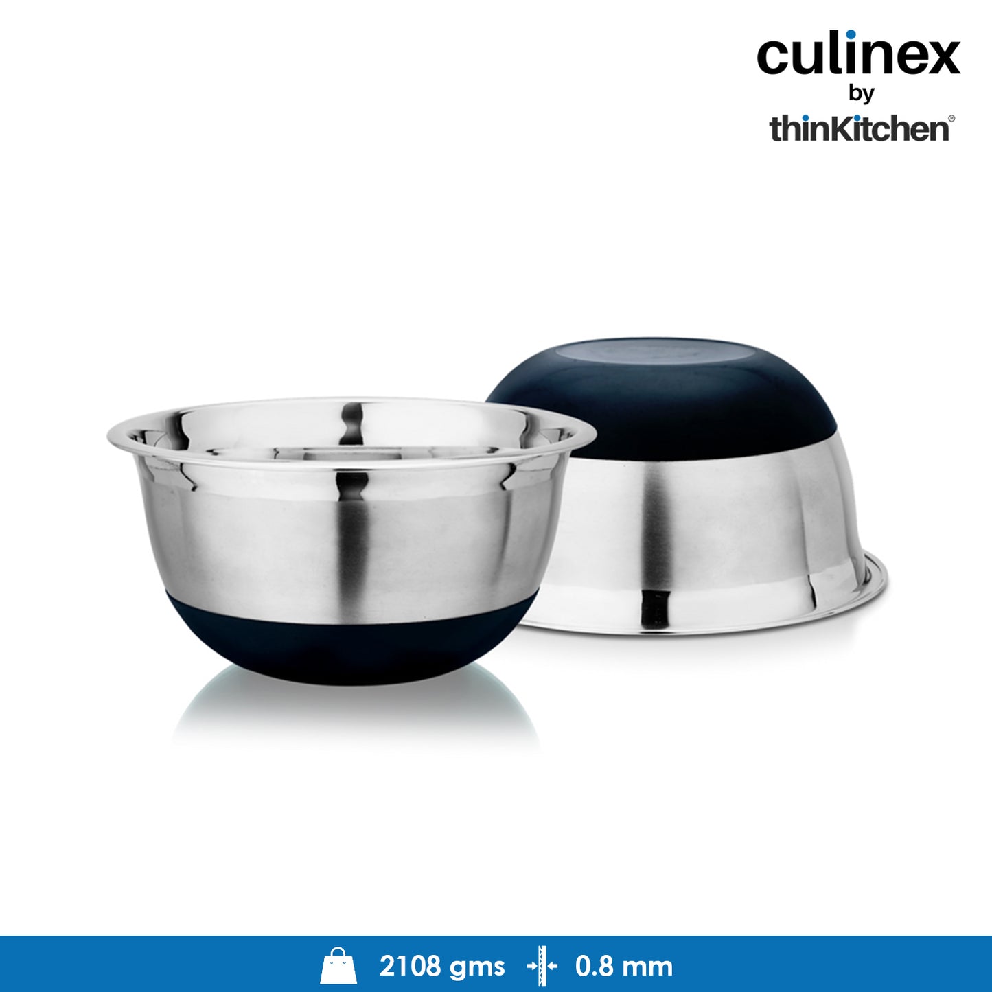 Culinex by thinKitchen| 18/8 Stainless Steel Mixing Bowl Set of 2