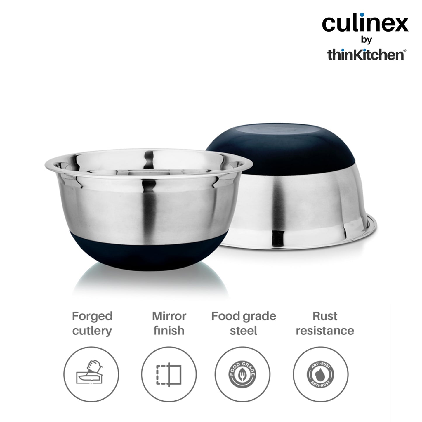 Culinex by thinKitchen| 18/8 Stainless Steel Mixing Bowl Set of 2