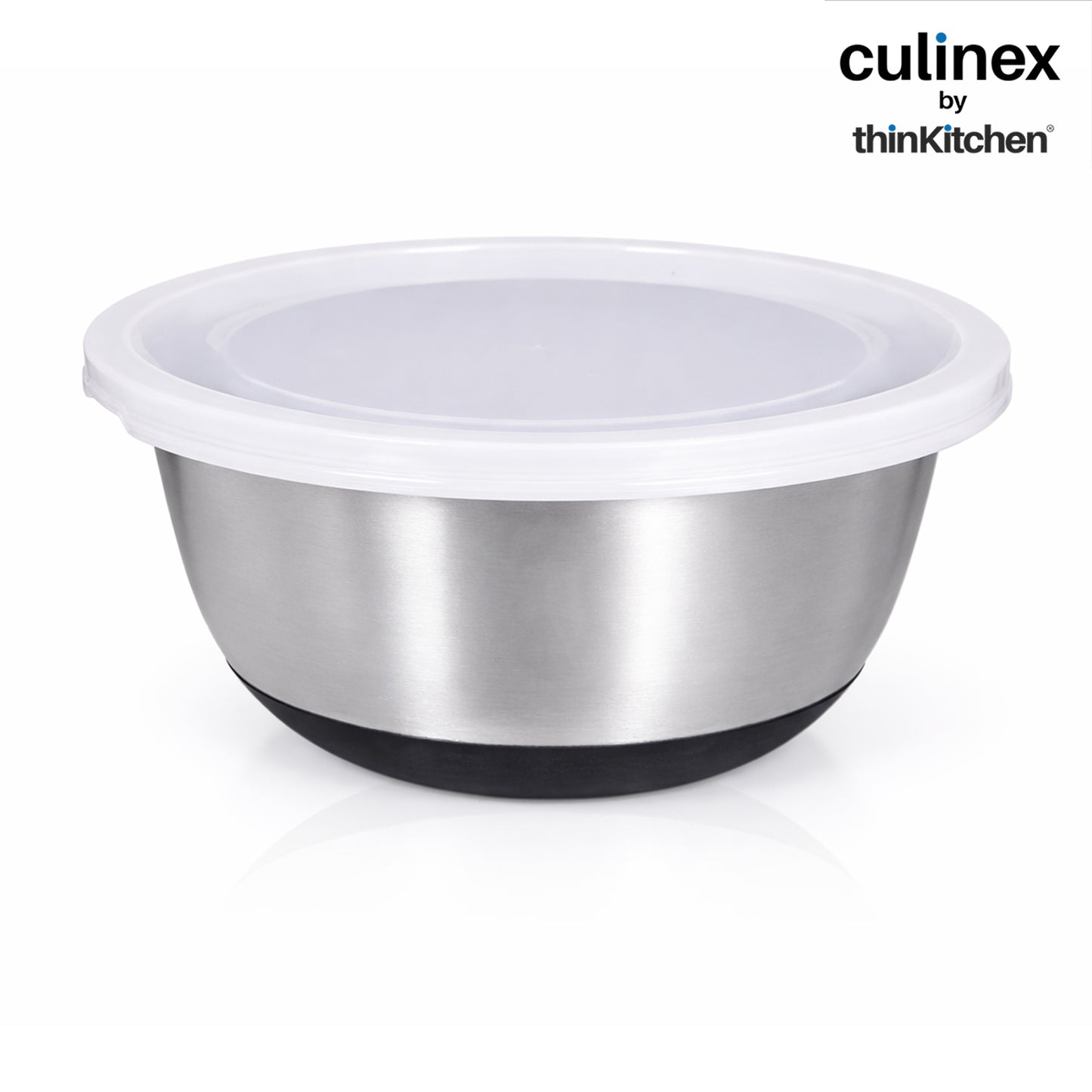 Culinex by thinKitchen Heavy-Duty 304 Stainless Steel Anti-Skid Mixing Bowl for Cakes, Dough, Eggs - 1pc (3800 ml) | Cooking, Prep, Mixing|By thinKitchen