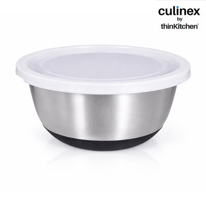 Culinex by thinKitchen Heavy-Duty 304 Stainless Steel Anti-Skid Mixing Bowl for Cakes, Dough, Eggs - 1pc (3800 ml) | Cooking, Prep, Mixing|By thinKitchen