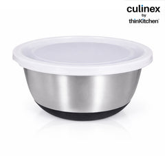 Culinex by thinKitchen Heavy-Duty 304 Stainless Steel Anti-Skid Mixing Bowl for Cakes, Dough, Eggs - 1pc (3800 ml) | Cooking, Prep, Mixing|By thinKitchen