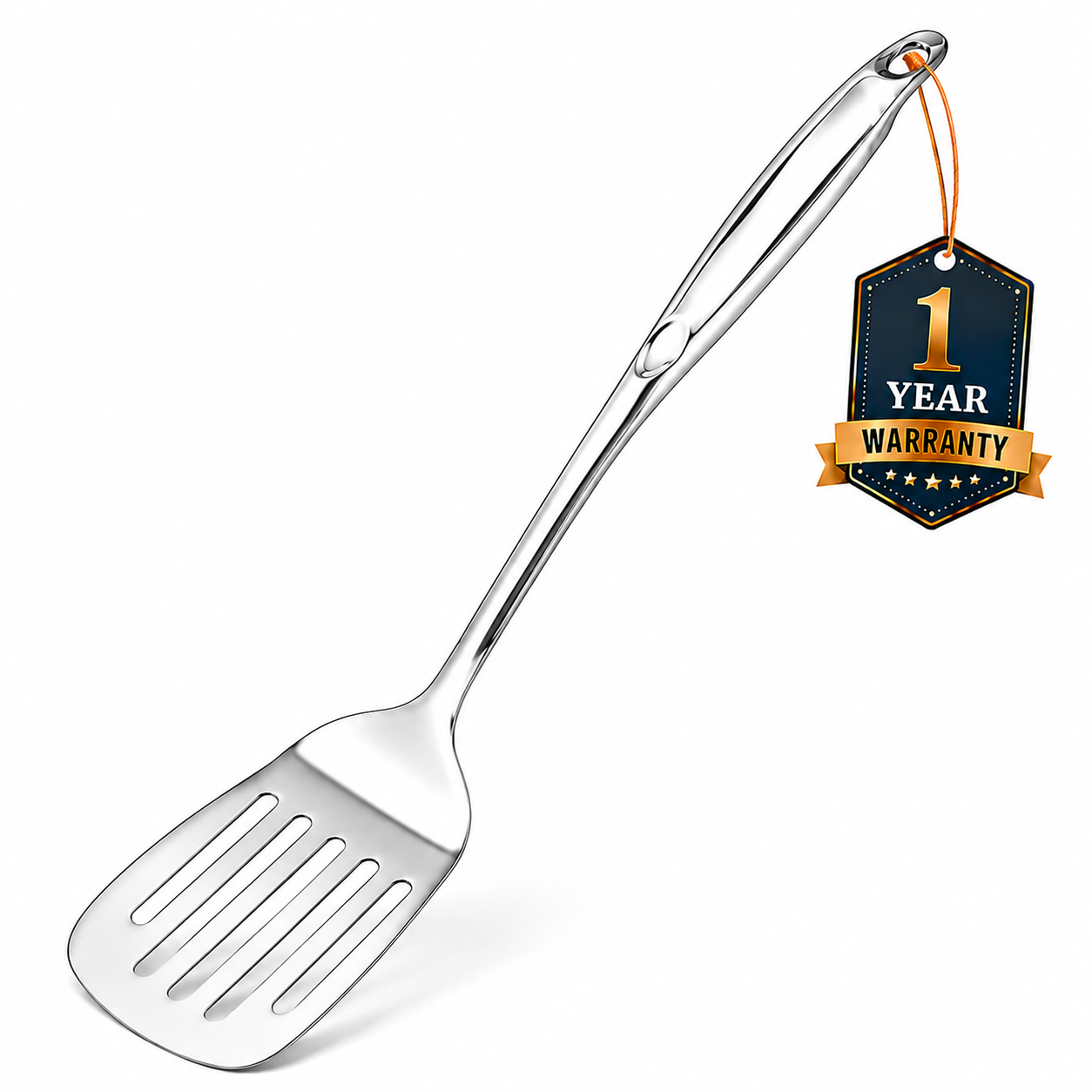 Culinex 18/8 Stainless Steel 14.5" Premium Hollow Handle Slotted Turner Spatula Palta for Dosa, Roti, Omlette, Parantha, Bread | Rustproof Dishwasher Safe