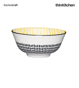 KitchenCraft Stripes and Swirls Crockery Bowl set