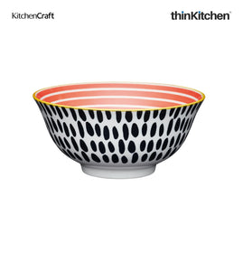 KitchenCraft Stripes and Swirls Crockery Bowl set