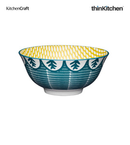KitchenCraft Stripes and Swirls Crockery Bowl set