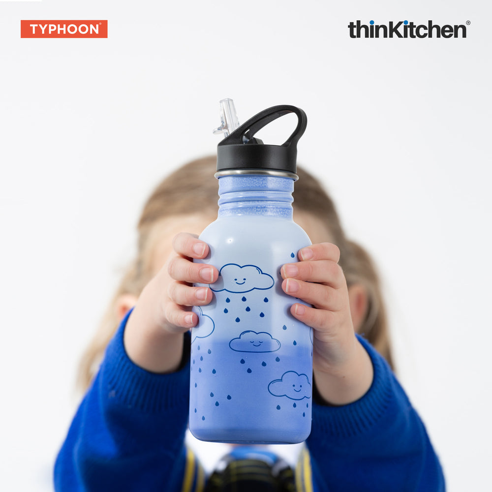 Typhoon Color Change Cloud Print Kids Water Bottle, 550 ml