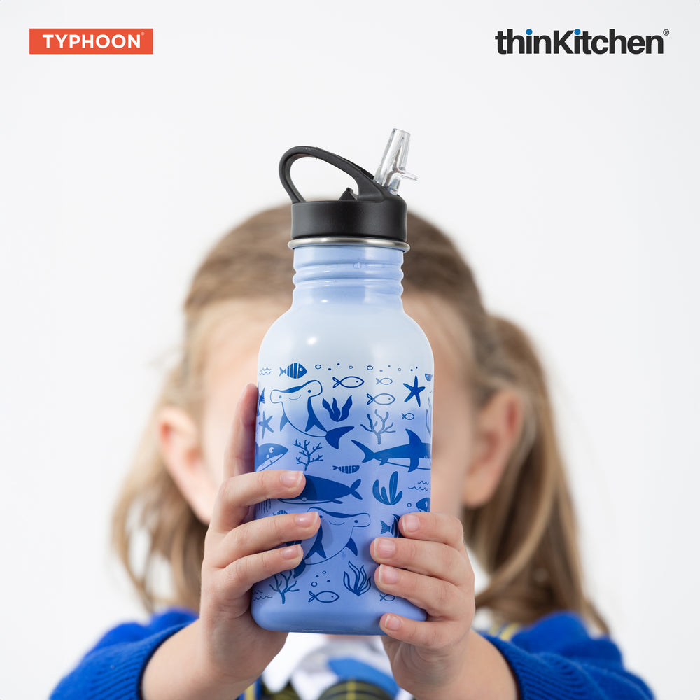 Typhoon Color Change Sealife Print Kids Water Bottle, 550 ml