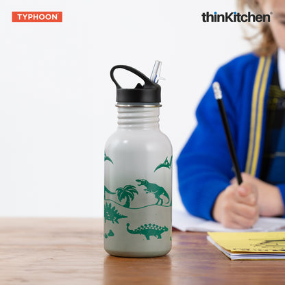 Combo Set of Zoku Bento Kids Lunch Box and Typhoon Pure Color-change Dinosaur Bottle