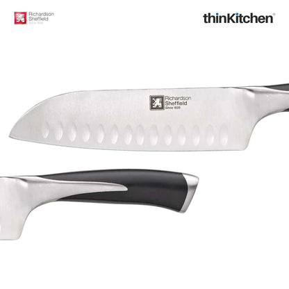 Richardson Sheffield Kyu Stainless Steel Santoku Knife 17 5 Cm