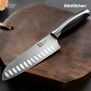 Richardson Sheffield Kyu Stainless Steel Santoku Knife, 17.5 cm