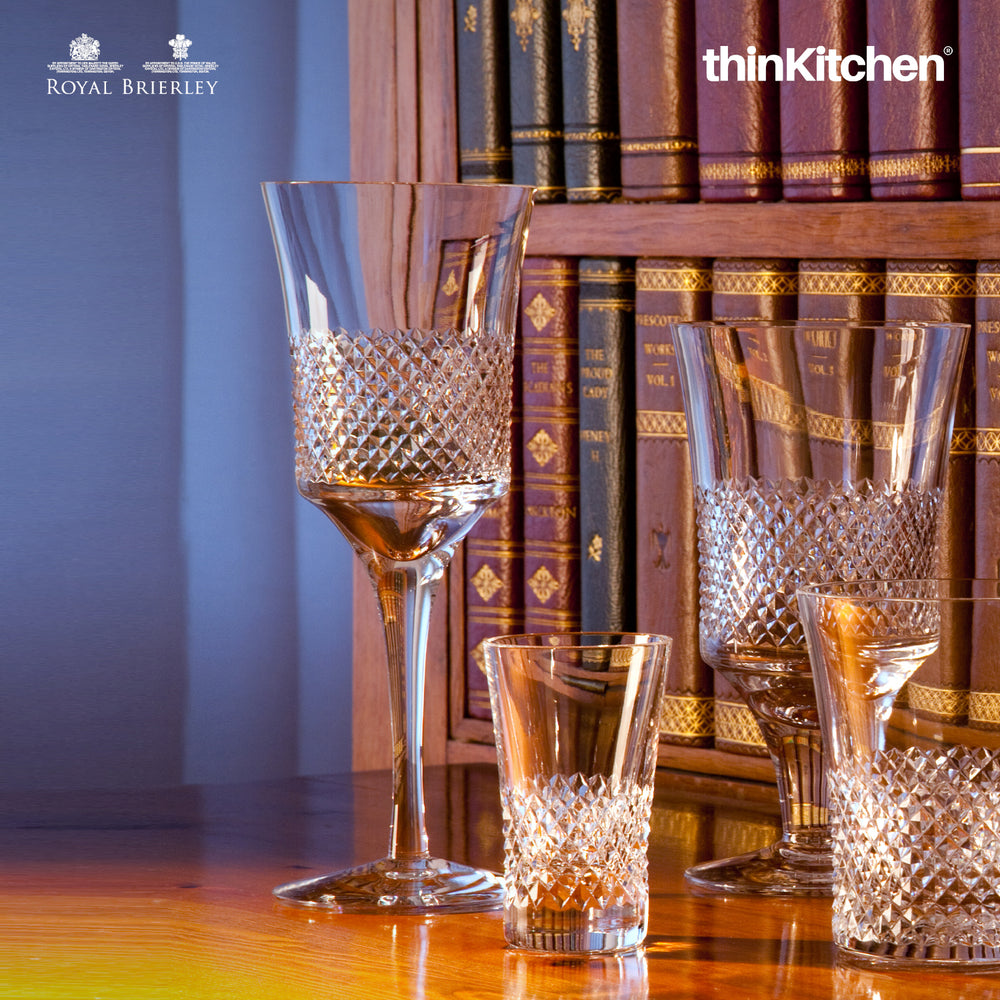 Royal Brierley 1 x 230ml Premium Handcrafted Crystal Wine Goblet for Red & White Wine, Antibes