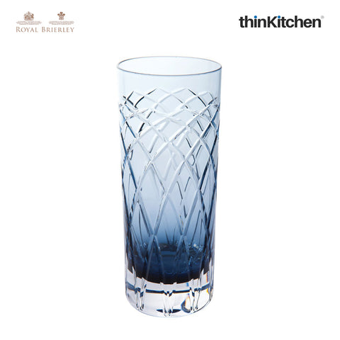 Royal Brierley Harris Ink Blue Crystal Highball Glass