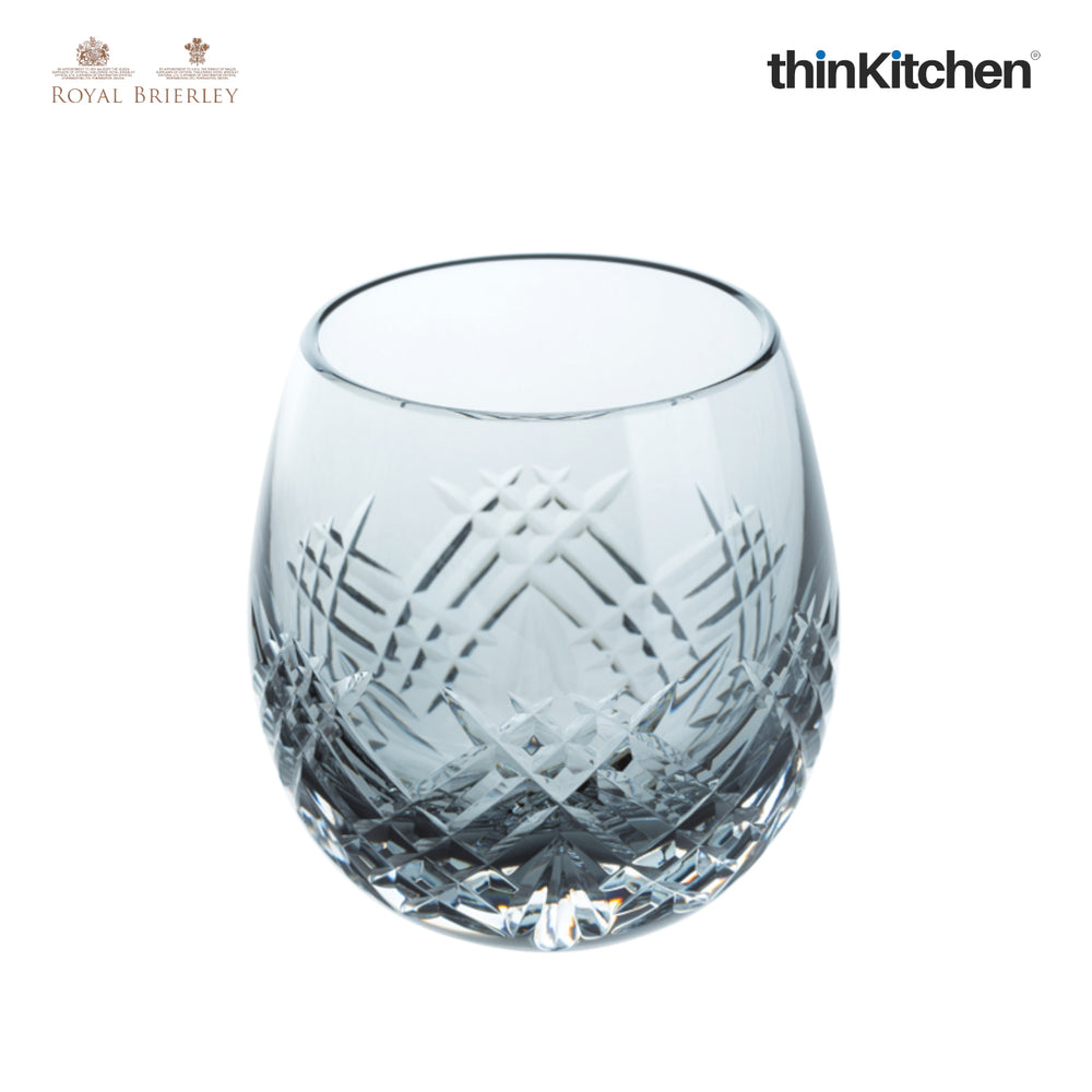 Royal Brierley 1 x 310ml Premium Crystal Midnight Globe Tumbler for Whisky & Cocktail, Barra