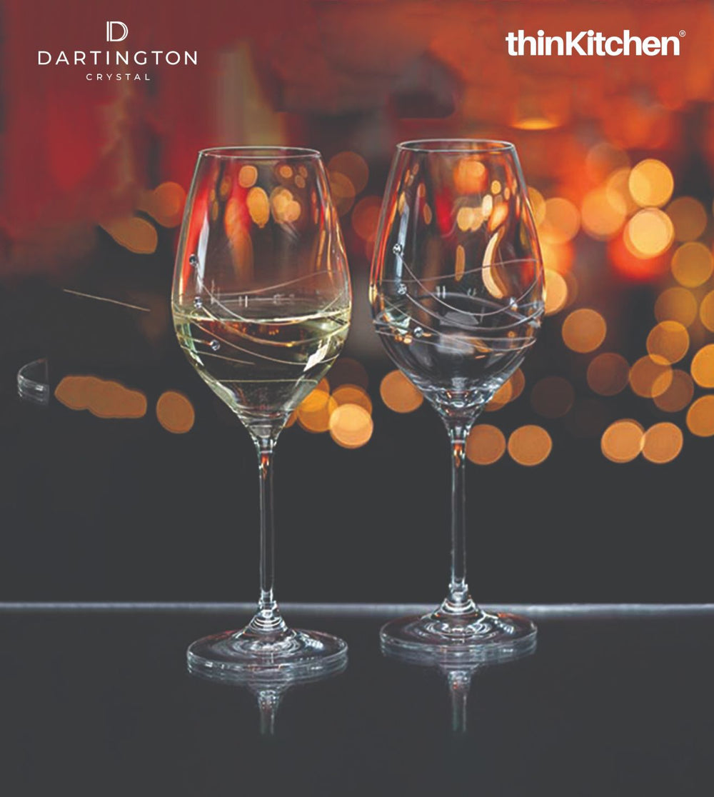 Dartington 330ml Premium Crystal Wine Glasses Set of 2 for Red & White Wine