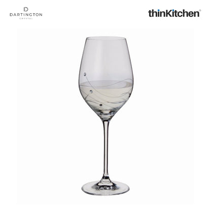 Dartington Crystal Glitz Wine Glasses, Set of 2, 330 ml