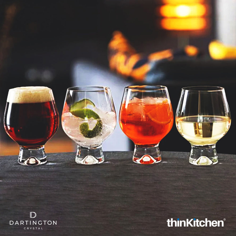 Dartington 570ml Premium Crystal All Rounder Glasses Set of 4, Glassware for Wine & Cocktails