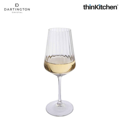 Premium Crystal White Wine Glass Set of 4, 350ml Each |Cheers Optic Goblets | Handcrafted in England