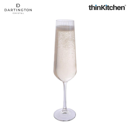 Premium Crystal Flute Glass Set of 4, 350ml Each| Cheers Optic Champagne Glasses Set | Handcrafted in England