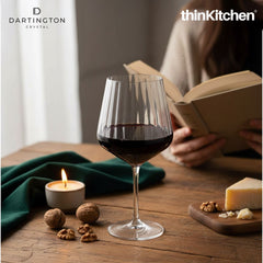 Dartington Crystal Red Wine Glass Set of 4, 570ml Each |Cheers Optic Goblets | Handcrafted in England