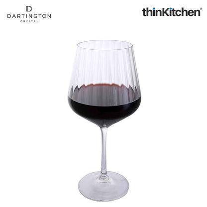 Dartington Crystal Red Wine Glass Set of 4, 570ml Each |Cheers Optic Goblets | Handcrafted in England