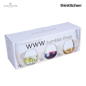 Dartington Crystal WWW Everyday Glasses, Set of 3, 440 ml