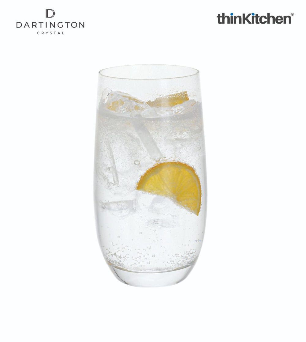 Dartington 500ml Premium Crystal Highball Glasses Set of 6, Lead-Free Tall Cocktail Glasses
