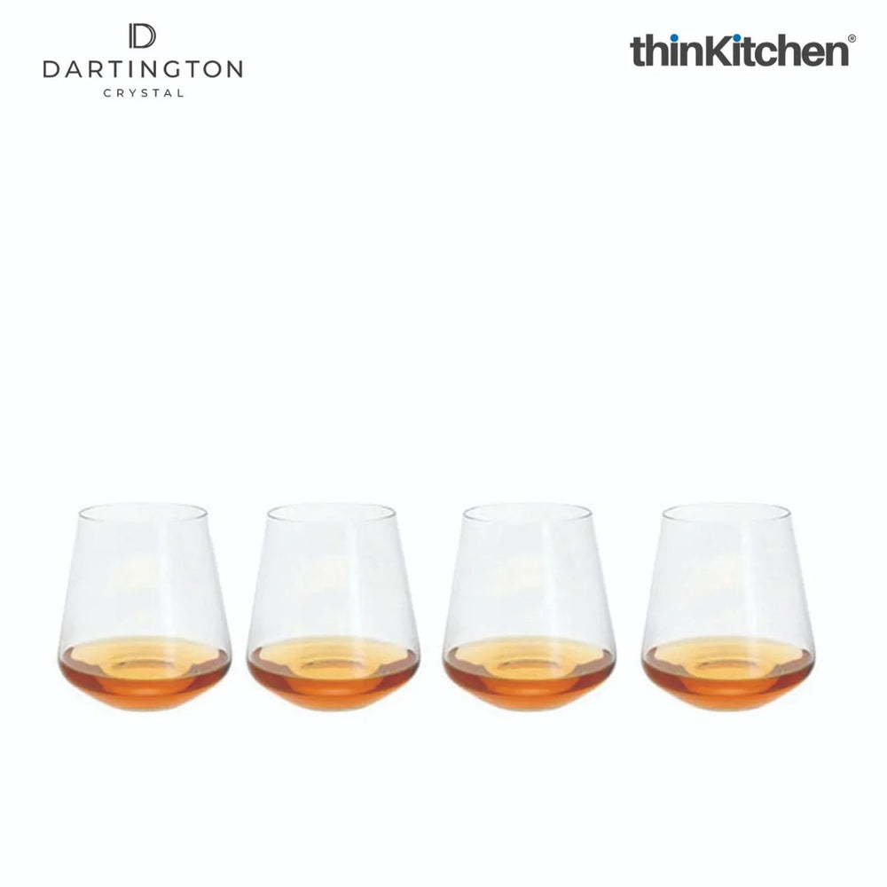 Dartington Crystal Cheers Tumbler Glass, Set of 4