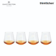 Dartington Crystal Cheers Tumbler Glass, Set of 4