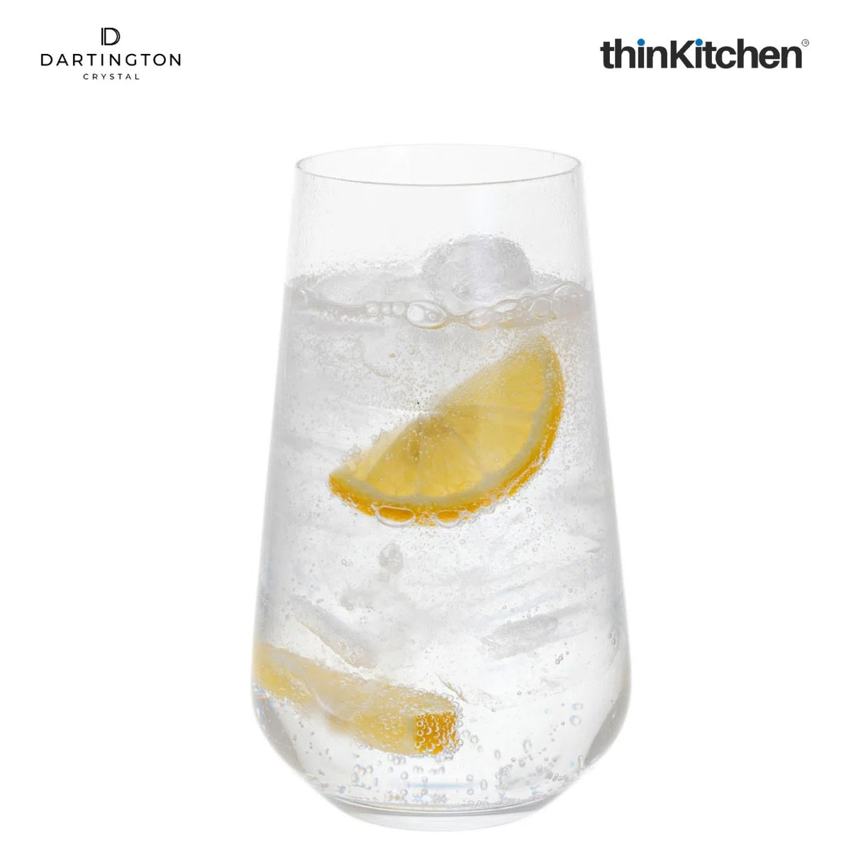 Dartington Premium Crystal Highball Glasses Set of 4 x 450ml, Lead-Free Drinking Glasses for Cocktails and Gin