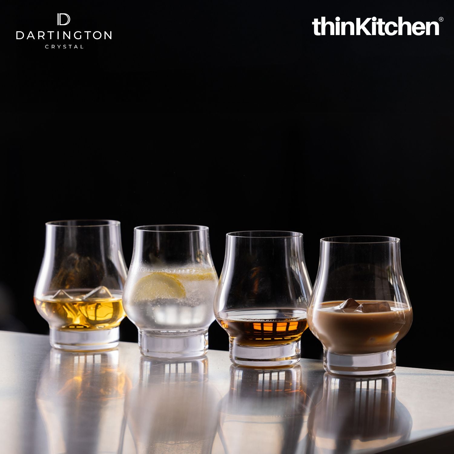 Dartington Crystal Spirits Glass - Set of 4, 285ml Each |Home Bar Tumbler for Whisky, Rum, Gin, Cocktails, Liqueurs | Handcrafted in England - 3