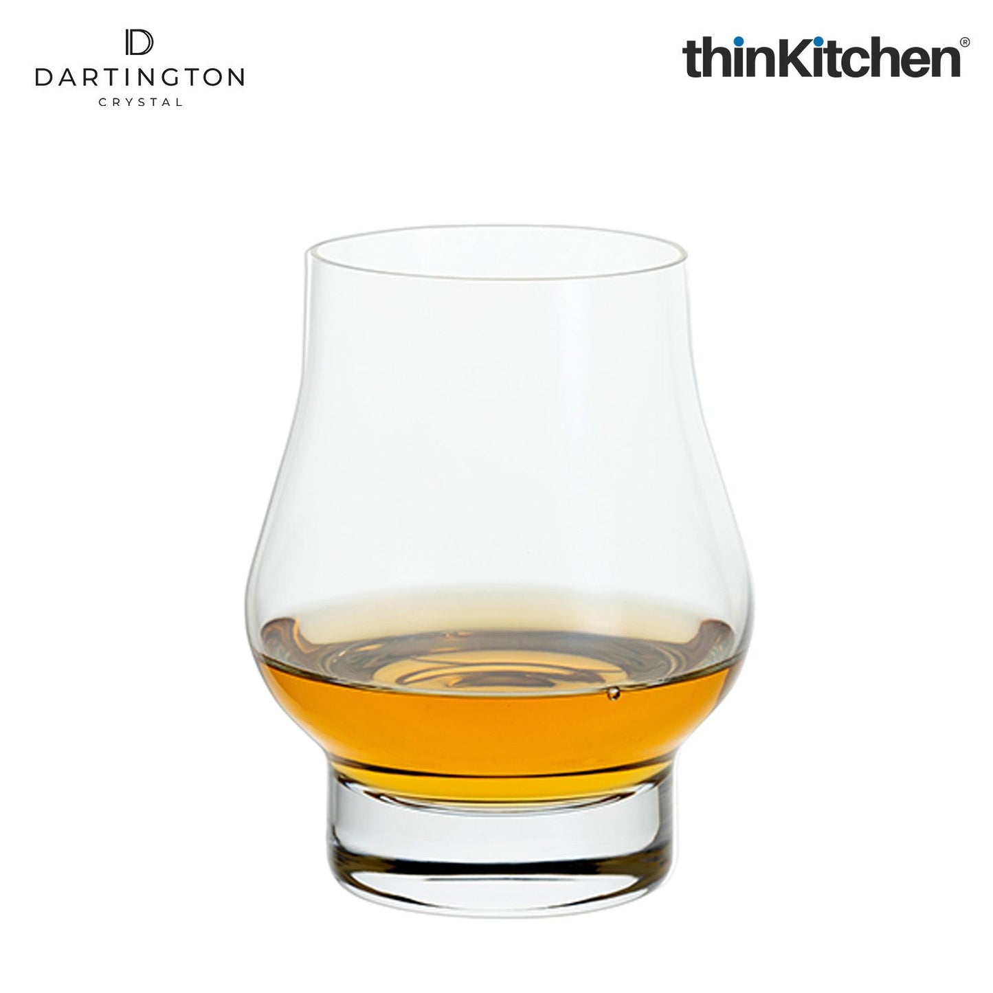 Dartington Crystal Spirits Glass - Set of 4, 285ml Each |Home Bar Tumbler for Whisky, Rum, Gin, Cocktails, Liqueurs | Handcrafted in England