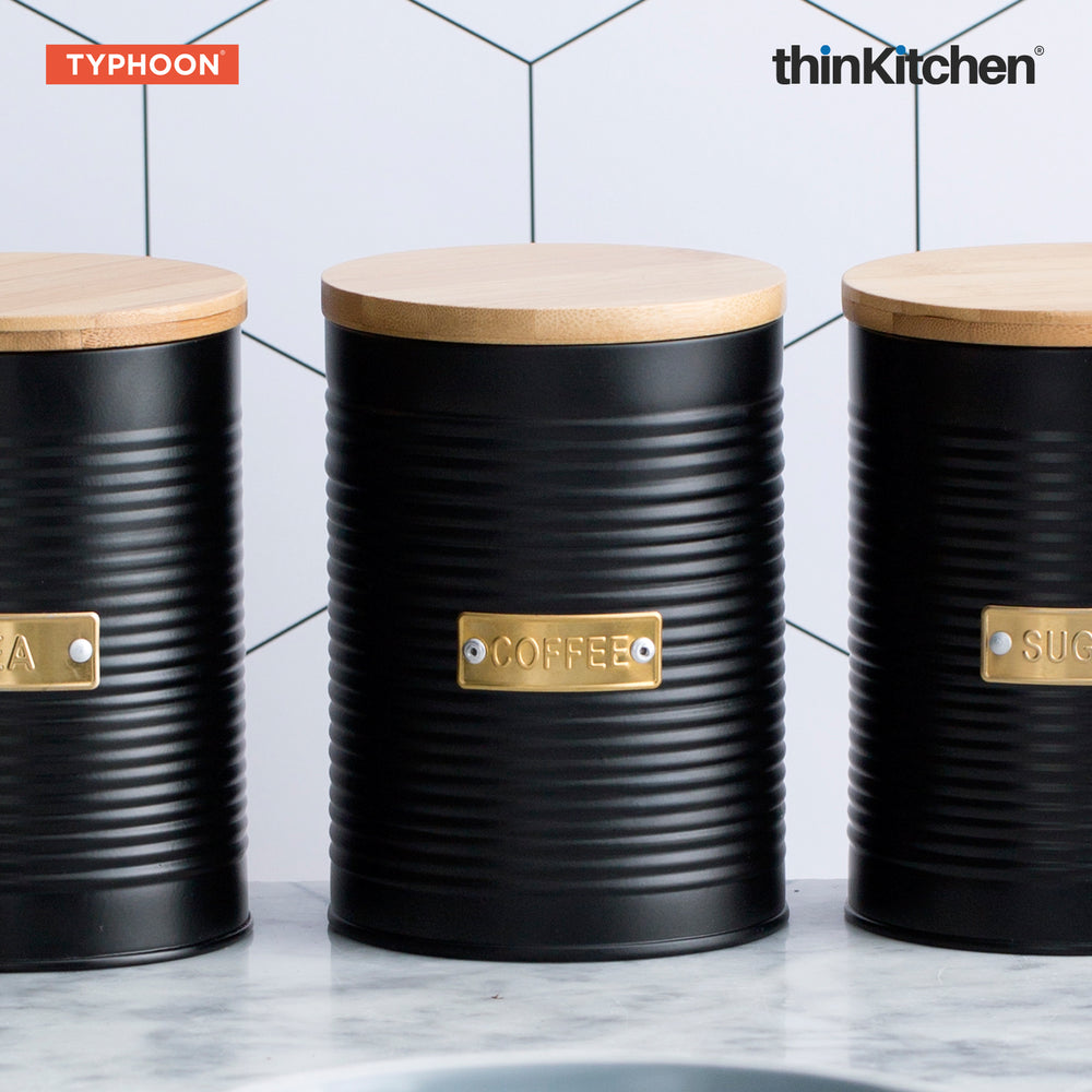 Typhoon 1.4 Litre Airtight Coffee Canister, Otto Black
