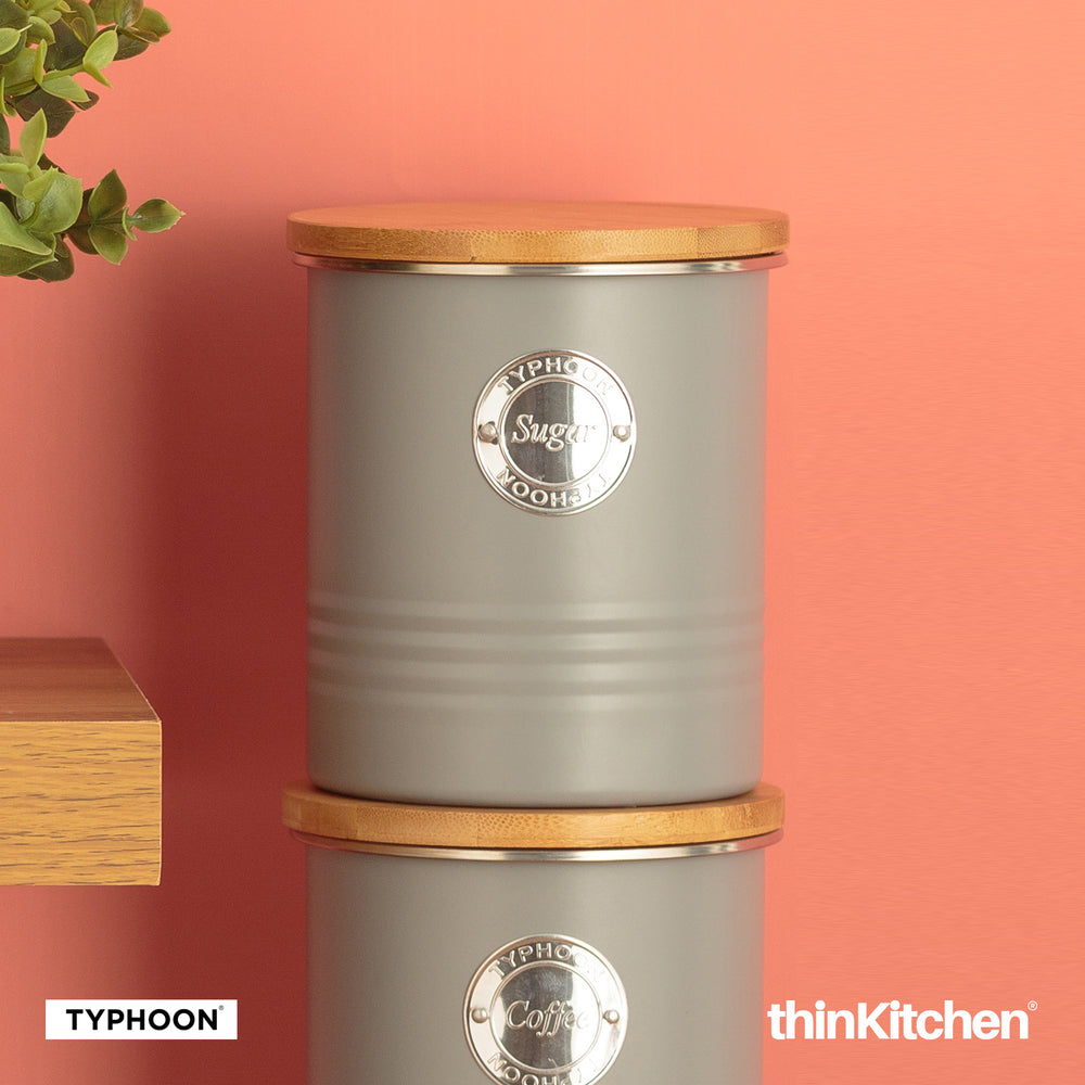 Typhoon 1 Ltr Airtight Sugar Canister, Living Grey