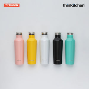 Typhoon Pure Double Wall Bottle, Black, 500ml