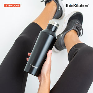 Typhoon Pure Double Wall Bottle, Black, 500ml