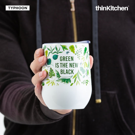 Typhoon Pure Green Is The New Black Tumbler White 350ml