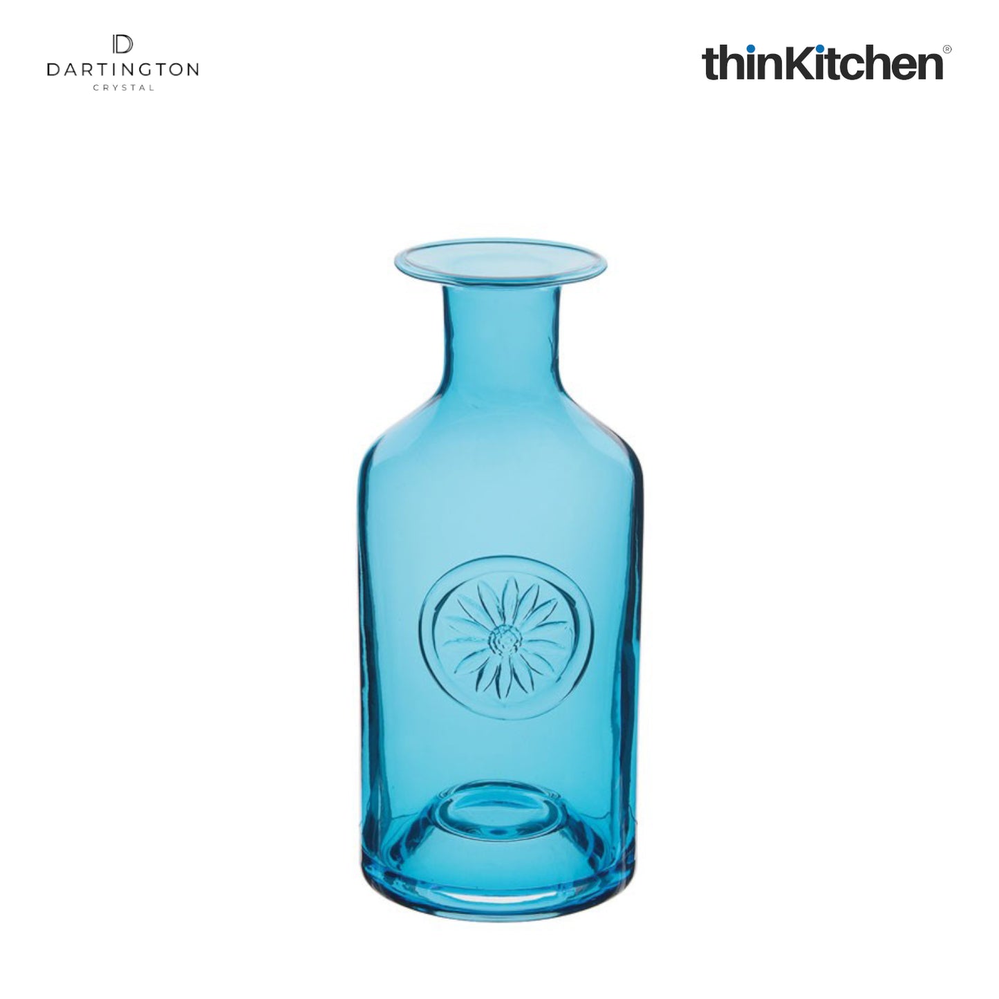 Crystal Daisy Turquoise Flower Vase