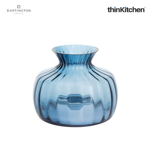 Dartington Crystal Cushion Ink Blue Medium Flower Vase