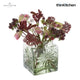 Dartington Crystal Marguerite Olive Green Square Flower Vase