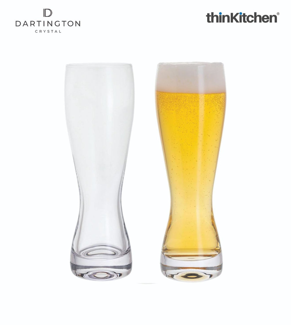 Dartington 390ml Premium Crystal Beer Glasses Set of 2,  Lead-Free Beer & Bar Glassware