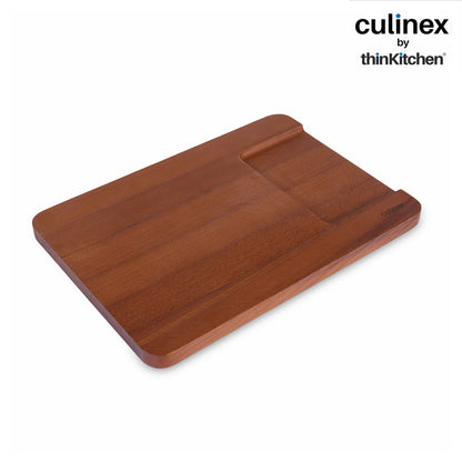 Culinex by thinKitchen Beach Wood Chopping and Serving Board | Carbonized 2-in-1 Cutting Board | Durable Natural Wood | Eco-Friendly, Durable