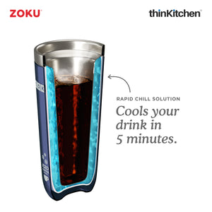 Zoku Iced Coffee Maker, Grey, 325ml