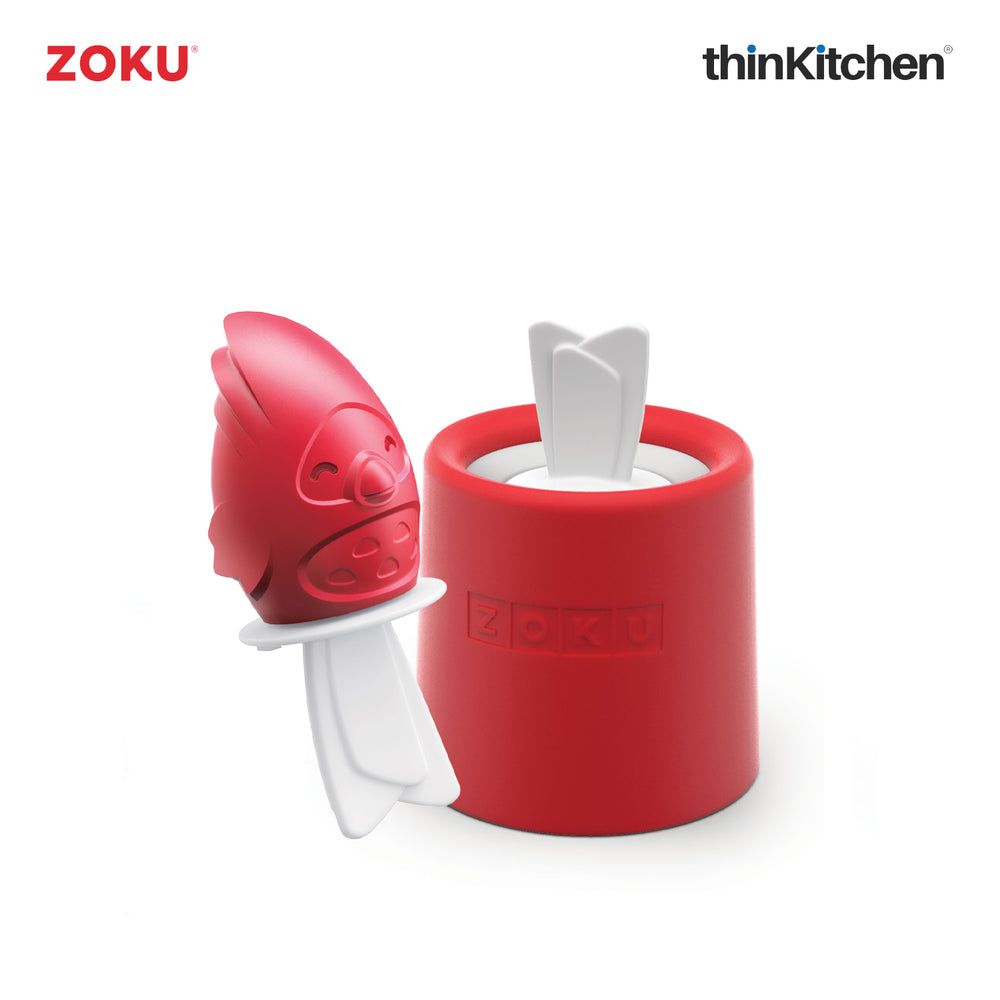 Zoku 45ml SONGBIRD Shape Silicone Ice Pop Mold with Stick & Drip Guard