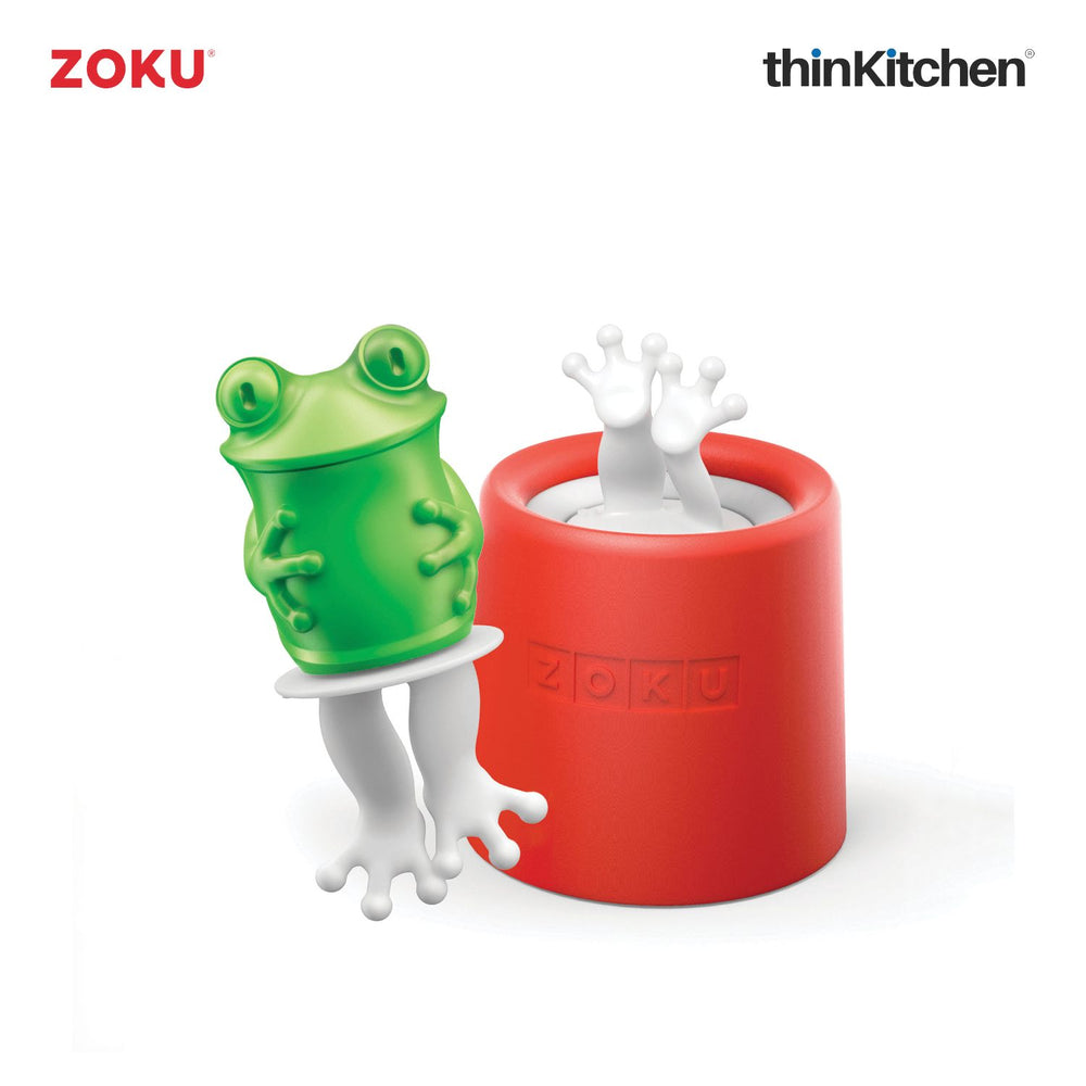 Zoku 45ml FROG Shape Silicone Ice Pop Mold with Stick & Drip Guard
