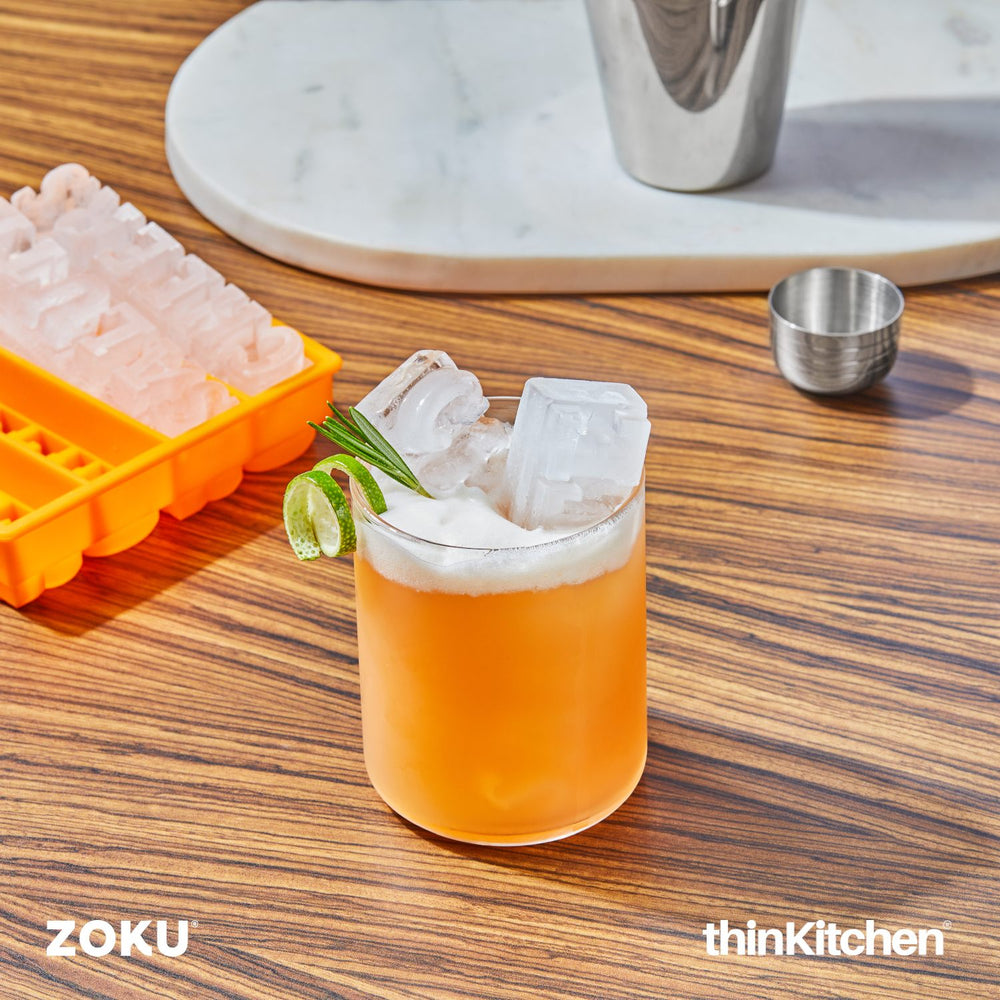 Zoku "CHEERS SALUTE" Designer Ice Mold, Orange