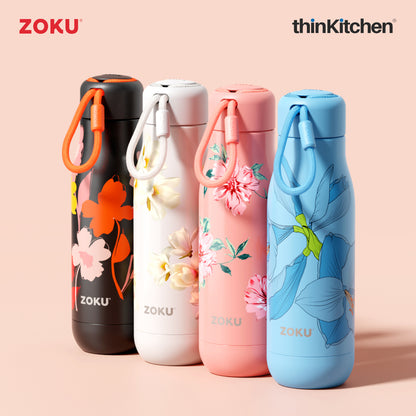 Zoku 12oz Sky Lily Stainless Steel Bottle