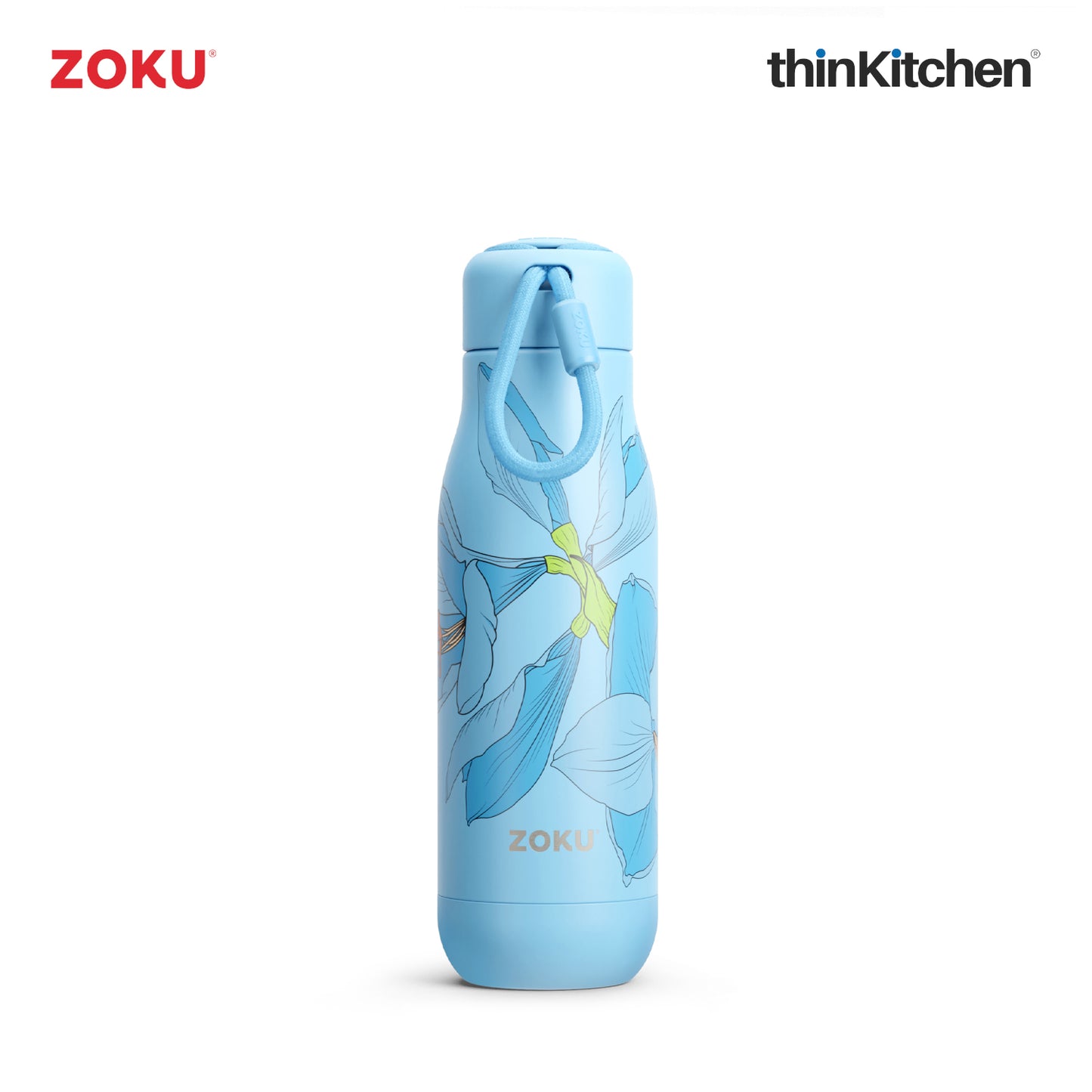 Zoku 12oz Sky Lily Stainless Steel Bottle
