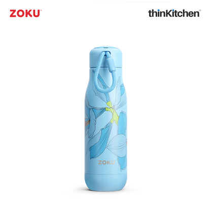 Zoku 12oz Sky Lily Stainless Steel Bottle