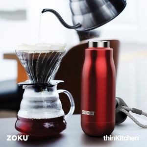Zoku Stainless Steel Bottle, Silver, 350ml