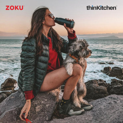 Zoku Stainless Steel Bottle Black 500ml